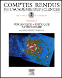 Comptes Rendus de l'Academie des Sciences - Series IIB - Mechanics