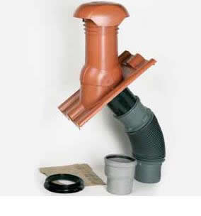 Узел прохода вентиляционной трубы промышленного изготовления