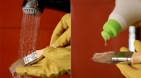 правильный уход за малярной кистью