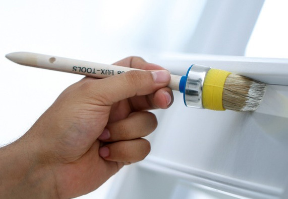 покраска круглой макловицей