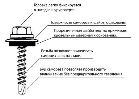 Фото кровельного самореза ГОСТ