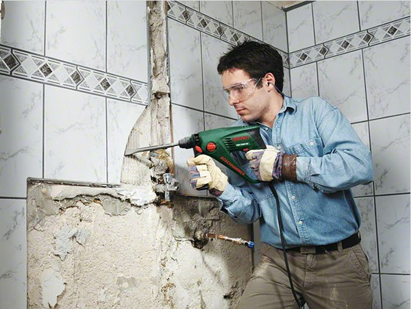 Фото работы буром для перфоратора