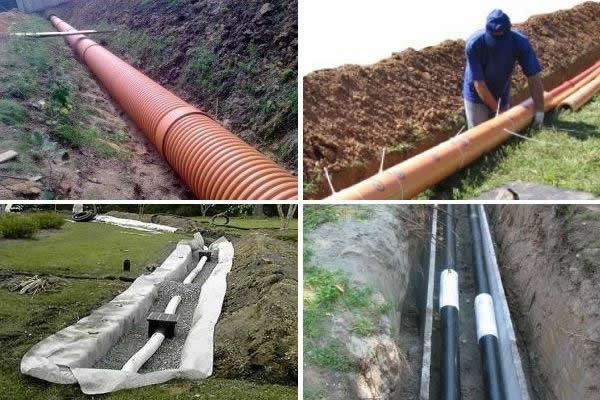 наклон трубы канализации