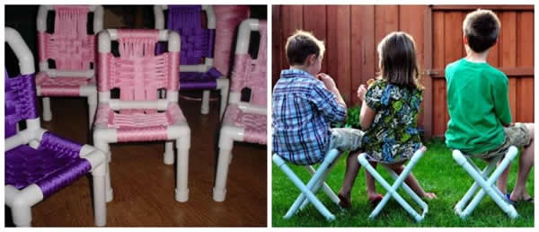 стул из полипропиленовых труб