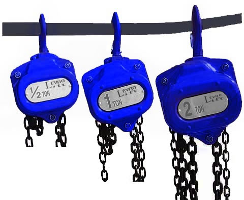 Фото шестеренных ручных талей с разными характеристиками