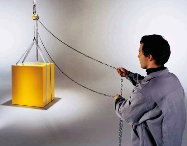 применение ручной шестеренной тали